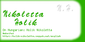 nikoletta holik business card